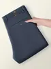 Pantalones casuales de negocios para hombre de otoño e invierno, de cintura alta, pierna recta, longitud media, elásticos, resistentes a las arrugas, pantalones de traje negros y azul oscuro