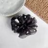 Goma para el pelo de malla con cuentas estilo coreano de lujo ligero para mujer, Goma para el pelo de gasa a cuadros, Accesorio versátil para coleta baja, Suave y elegante