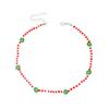 Collar de cuentas de flores de celebridades de Internet de estilo étnico ins, nuevos productos transfronterizos, accesorios, diseño de nicho, cadena de clavícula con cuentas de arroz