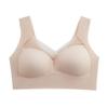 Seda Gelo Sem Fio Respirável Sutiã Camisola Sem Costura Feminino com Costas em U e Bojo Completo