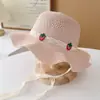Sombrero de protección solar para niños, sombrero de verano para niñas y bebés, sombrero de paja, sombrero de pescador, sombrero solar para bebés, sombrero solar de playa