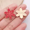 Mezcla 20 Colgante de Aleación Navideño con Goteo de Aceite Rojo de Papá Noel Reno Copo de Nieve DIY Pulsera Accesorios de Joyería