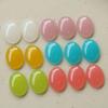 Cor de doce japonês cor sólida patch oval resina DIY acessórios brincos feitos à mão acessórios de cabelo capa de celular material atacado