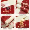Mantel de boda rojo, lavable, a prueba de aceite, impermeable, mantel de comedor, nueva cubierta festiva para mesa de té 2024, cubierta de compromiso