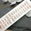 Nuevas Tiras de Uñas Pre-hechas Más Vendidas de 30 Piezas, Parches de Uñas Coloridos Electroplateados, Arte de Uñas Degradado, Uñas Portátiles Color Ojo de Gato Hielo-Transparente