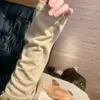 Algodão Imitação de Fábrica Primavera e Outono Novo Conjunto de Pijama de Manga Longa e Calça Longa Estampa Simples Óculos Cachorro Casual para Casa