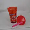 Taza de paja de una sola capa de PS directa de fábrica con tapa, tetera de plástico para niños, taza para bebidas de frutas, se puede imprimir LOGOTIPO