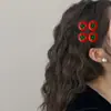 Pasador de Pelo Artificial de Caqui Pinza Versátil para Flequillo Accesorio para el Cabello de Planta y Fruta Pinza para el Cabello para Mechones Sueltos