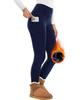 Leggings Modeladoras de Veludo Grosso Transfronteiriças Preto Feminino Outono e Inverno Leggings de Cintura Alta Roupa Externa Calças Esportivas Quentes para Yoga