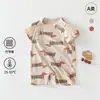 Roupas de Bebê Estilo Japonês, Algodão de Bambu, Estilo Fino de Verão, Macacão Curto para Recém-Nascido Classe A, Macacão Unissex para Bebê