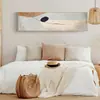 Pintura Decorativa Artística Micro-Estampada Wabi-Sabi Estética Minimalista Rojo-Marrón Abstracto Arte para Cabecera de Dormitorio Mural Arte de Pared Nórdico