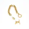Pulsera de mujer transfronteriza de Amazon pulsera de moda simple de acero de titanio estilo ins hebilla OT pulsera de perlas al por mayor