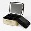 Bolsa de Maquillaje con Espejo LED, Bolsa de Maquillaje de Alta Gama, Bolsa Portátil de Gran Capacidad, Bolsa Portátil Multicapa de Alto Valor