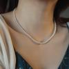 Collar de Cuentas Impecable Shijia Zhengyuan de 2 mm Cadena para Clavícula de Cuentas de 3-4 mm con Temperamento Femenino Red Social para Enviar a la Novia