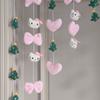 Cortina de Puerta de Dibujos Animados Linda Sanrio Decoración Festiva Navideña Cortina Colgante para Habitación de Niños Dormitorio Cortina Divisoria para Porche