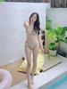 Nuevo traje de baño bikini súper hada fresco con estampado floral dividido con pequeño pecho fruncido puro deseo I vacaciones de playa para mujer
