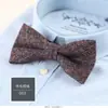 Gravata de lã masculina coreana gravata borboleta de lã festa de casamento noivo padrinho listras bolinhas fábrica atacado