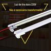 Barra de luz dura led 220V alta pressão ultrafina longa faixa de luz para guarda-roupa expositor armário mesa lâmpada prateleira barra de luz para armário de vinho tubo de lâmpada