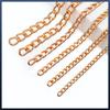 Cadena Oro Rosa Bolso Desmontable Ropa Ropa de Performance Cadena de Aluminio Candelabro Borde Dorado Champagne Cadena Fina