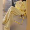 Suéter Amarillo Limón Suéter Tejido para Mujer 2025 Nuevo Invierno Año Nuevo Año Nuevo Año Nuevo Guerra Bata Ropa de Nochevieja Top Dopamina