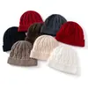 Gorro de cachemira para mujer, suave y cálido, diseño simple, nuevo estilo otoño/invierno, moderno y versátil, gorro de punto casual, adecuado para ciclismo y clima frío