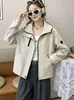 Cortavientos con capucha para mujer, estilo nuevo para Primavera y Otoño 2026, tamaño pequeño, casual para exteriores, chaqueta corta con cremallera a prueba de viento