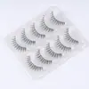 Pestañas Postizas Cruzadas Artificiales Naturales Cinco Pares de Tallos Transparentes de Deseo Puro Maquillaje Ligero Diario Ojo Plano de Cómic Pestañas Postizas