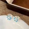 Vibras de Verano, Frescos y Versátiles, Dulces y a la Moda, Pendientes de la Colección Florales con Goteo de Aceite, Accesorios Sencillos Versátiles para el Día a Día