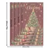 Manta de franela con árbol de Navidad de fondo rojo con letras doradas, disponible en stock transfronterizo, manta para aire acondicionado impresa, manta de regalo temática navideña