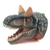Venda Direta da Fábrica Luvas de Fantoche de Mão Dinossauro Borracha Macia Triceratops Tiranossauro Rex Modelo de Animal de Simulação Infantil Brinquedo de Menino