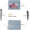 Amazon Porta Tarjetas Ultra Delgado con Llavero, Cremallera Multifuncional, Porta Tarjetas de una Pieza, Cartera Portátil para Mujer con Múltiples Ranuras para Tarjetas