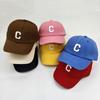 Gorra para niños Verano Estilo occidental Bordado de la letra c ins Sombrero estilo coreano para niños y niñas Bebé Primavera y Otoño Gorra de béisbol