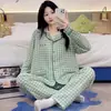 Pijama Feminino Outono e Inverno Algodão Nuvem Conjunto Fino Roupas de Casa Fofo Doce Estilo Estudante Estilo Primavera e Outono 2026
