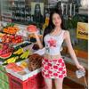 Pintura a Óleo Thai Sweetheart Culotes Femininos 2025 Primavera e Verão Novo Ins Moderno Versátil Casual Saia Curta