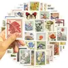 50 Pegatinas de Sellos Retro Graffiti en Inglés Material para Cuaderno de Bocetos Decoración de Álbum de Recortes Pegatinas Impermeables Autoadhesivas
