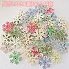Spot origem fornecimento DIY artesanal auxiliar] árvore de Natal pintada botões de madeira decorativos cor misturada chips de madeira criativa