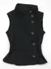 Primavera y Verano Y2K Moderno Europeo y Americano Ins Harajuku Color Sólido Estilo de Moda Chaleco de Botones Retro de Gama Alta Top Ajustado Venta al por Mayor