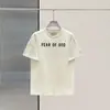 Camiseta de Algodón Nueva Temporada Fog Esenciales Calle Alta Americana Moderna Lavada Desgastada Manga Corta Casual Holgada Verano para Hombre