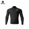 Rock Brothers Ropa de Ciclismo de Grafeno Cálida Cortavientos Polar Top para Bicicleta de Carretera y Montaña de Manga Larga para Hombre Otoño e Invierno