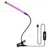 Lâmpada LED para Crescimento de Plantas Lâmpada de Plantas Clipe Temporizador Espectro Completo Luz Solar Suculenta Flor Mudas Herbáceas Luz Suplementar