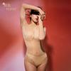 Traje de baño de tirantes sedoso aceitoso sin costuras, mono de horquilla alta, mallas sexys, conjunto de medias emocionales, talla grande, brillante
