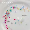 Decorações de Unhas Artísticas em Formato de Coração Mini Gelo Transparente de Celebridade da Internet, Resina Colorida, Delicadas e Doces, Acessórios Versáteis para DIY de Unhas Venda por Atacado