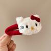 Lindo Gato de Peluche Dulce Horquilla Flequillo Lateral Lazo Horquilla Grande Bb Accesorios para el Cabello de Moño Girly
