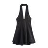 Ropa de Mujer Transfronteriza al Por Mayor Estilo Europeo y Americano Tops de Color Sólido Verano 2025 Nuevo Estilo Halterneck Sin Espalda Tops Sexy para Mujeres
