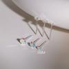Pendientes de botón de plata esterlina S999 para mujer, aretes de circonita de color mágico, perforaciones en la oreja para dormir sin tocar los pendientes, clavos de hueso de oreja para mujer de una generación