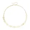 Collar Transfronterizo Europeo y Americano de Joyería, Forma de Corazón Geométrico Redondo de Metal Cepillado, Estilo Ins Retro, Accesorio para Viajes Diarios