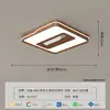 Lámpara de sala de estar estilo vintage, luz de techo con ventilador sin aspas, color nogal, elegante luz principal rectangular para el recibidor