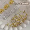 Joyería para Uñas Artísticas 6 Rejillas Remaches de Corazón Nuevo Corazón de Melocotón Escamas Metálicas Mini Doradas y Plateadas Accesorios de Diamantes para Uñas DIY
