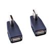 Adaptador USB USB2.0 macho de tipo A enchufe de ángulo recto izquierdo y derecho enchufe de conversión al por mayor chasis adaptador USB
