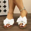 Sandalias Planas de Verano 2026 Nuevas de Comercio Exterior Talla Grande para Mujer, Casuales, Cómodas, con Lazo, Punta Redonda, sin Cierre